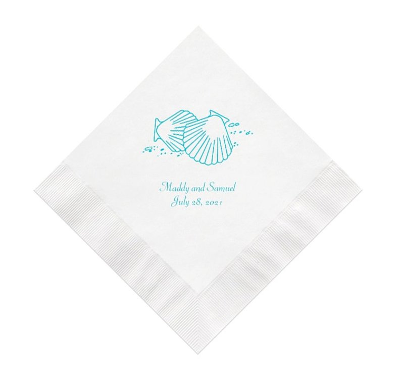 Seashell Wedding Napkins